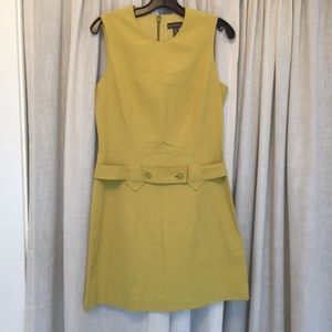 Banana Republic Yellow "Mod" Belted Dress